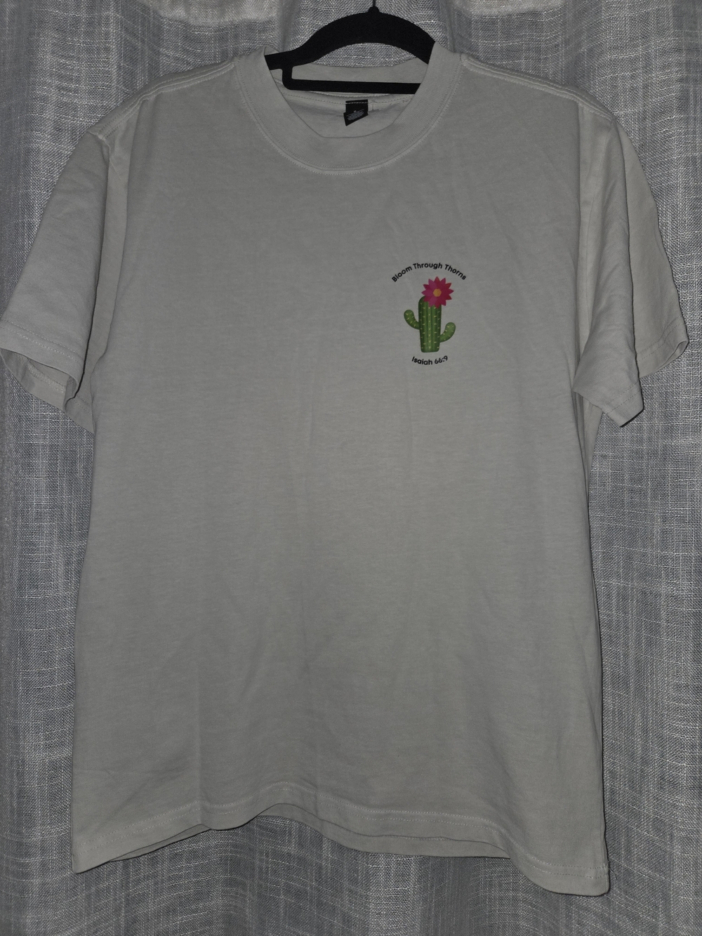Men’s light cream Cactus Graphic T-Shirt Isaiah 66:9